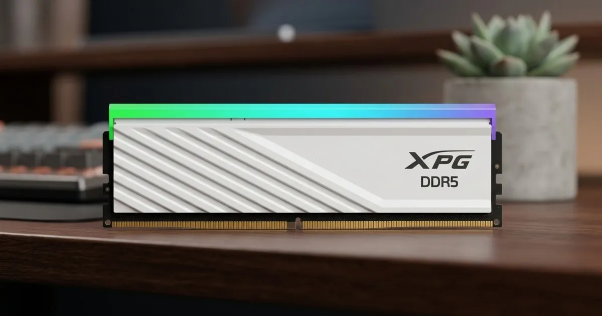 XPG Lancer Blade DDR5 6000MHz CL30 32GB White Desktop RAM | Evetech