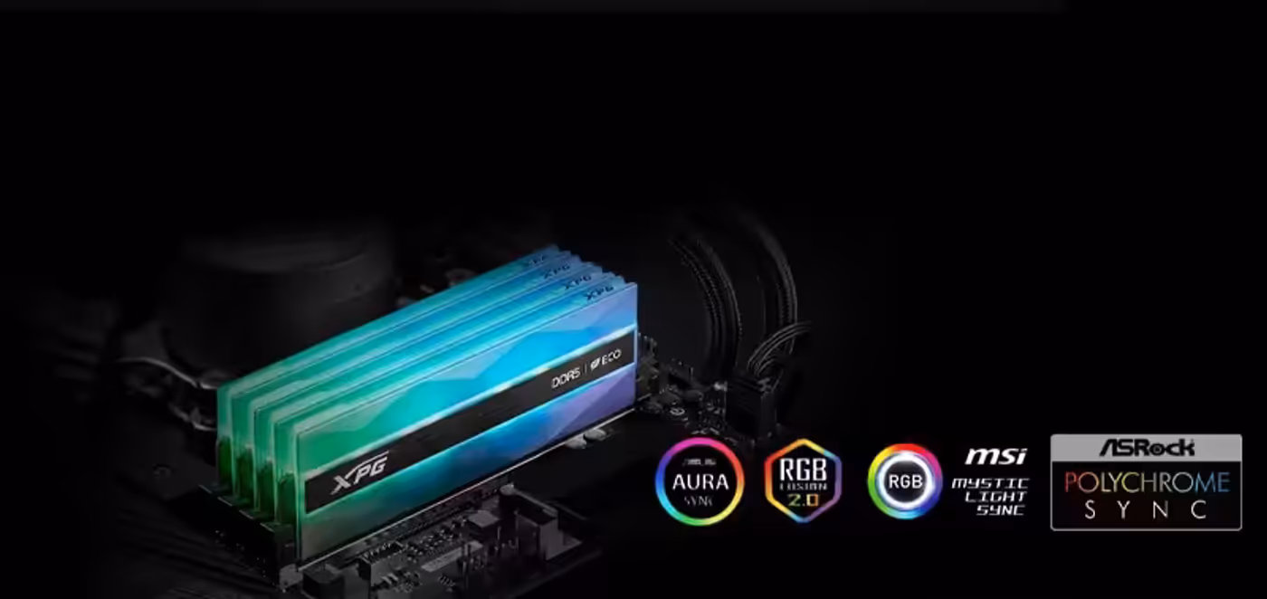 Immersive 60% RGB surface lighting integrated into DDR5 memory modules