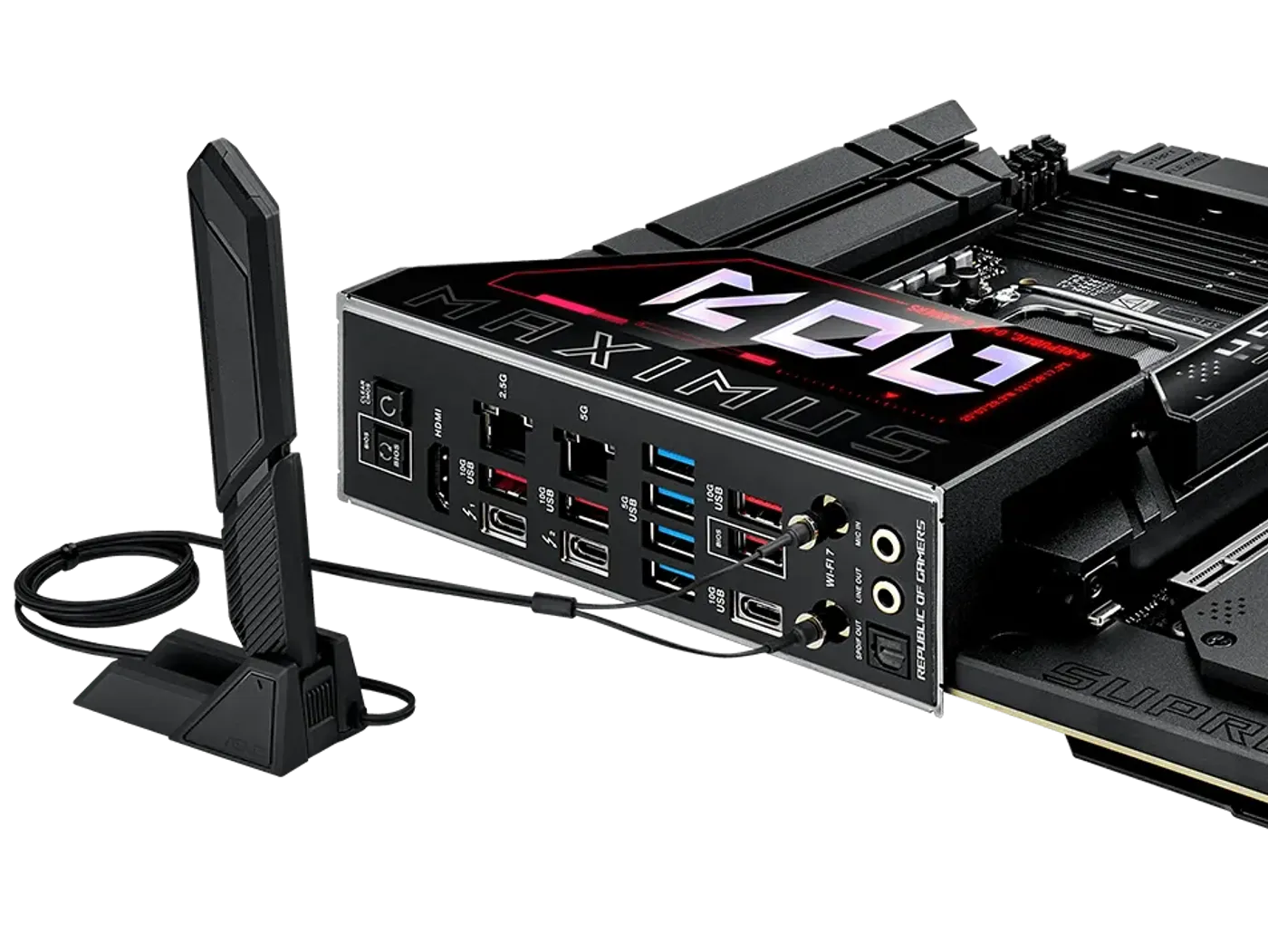 ROG Maximus Z890 Hero BTF with ASUS WiFi Q-Antenna