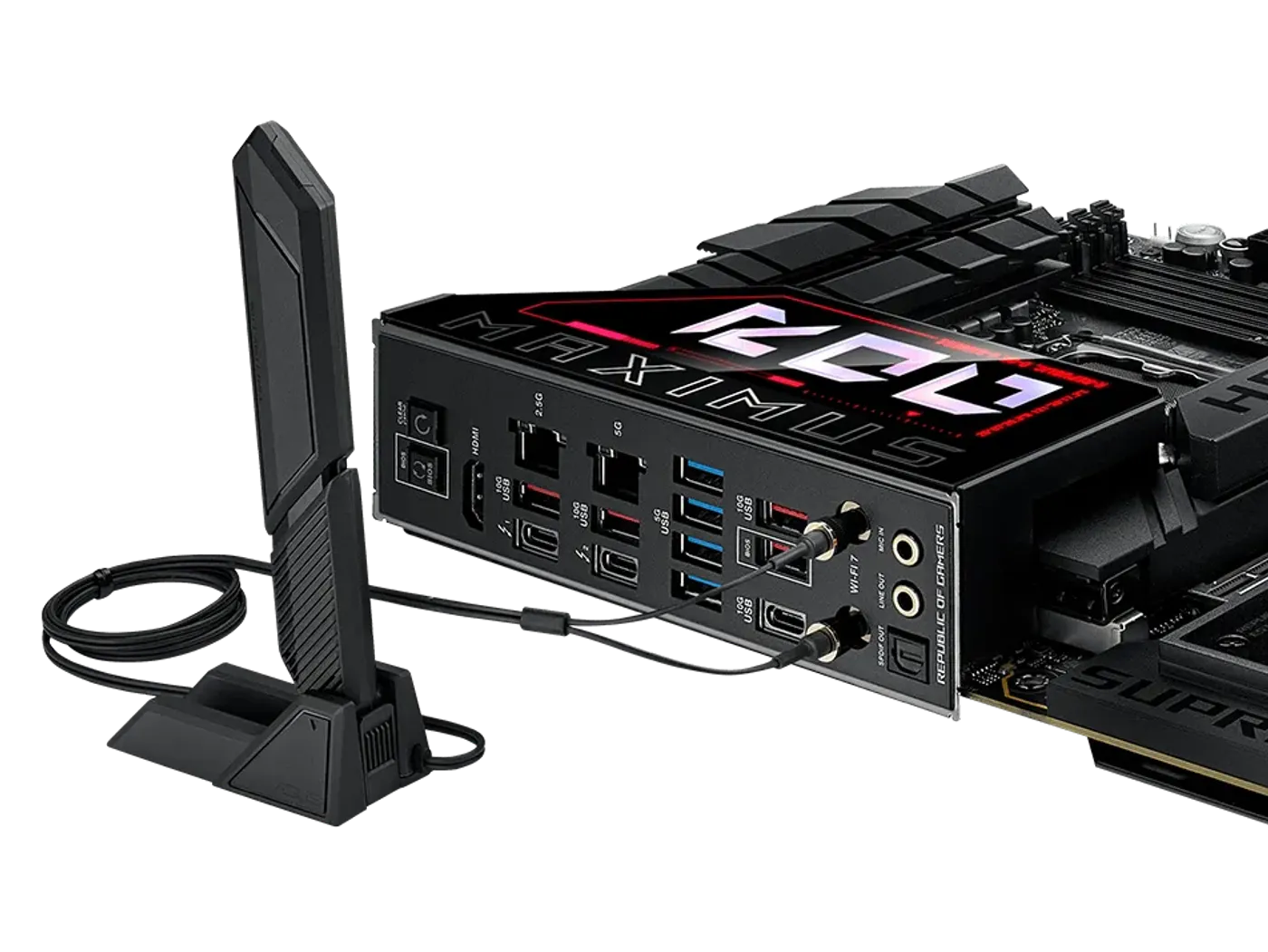 ROG Maximus Z890 Hero with ASUS WiFi Q-Antenna
