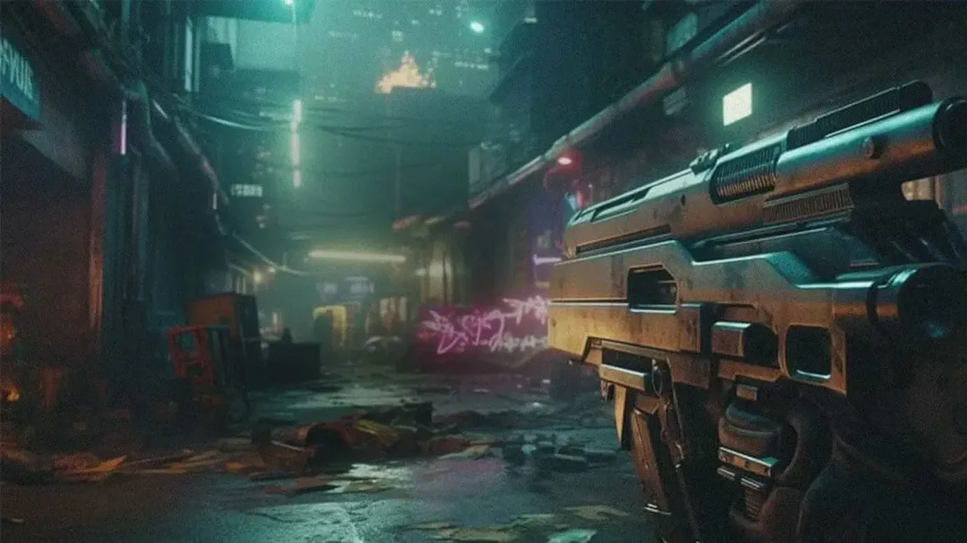 Screenshot of an FPS game