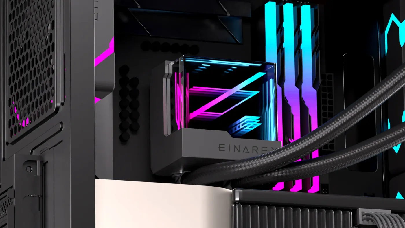 Image of the VERTEX product featuring infinite mirror geometrical design