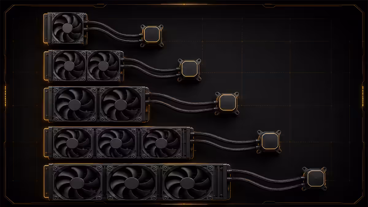 AIO radiator size comparison