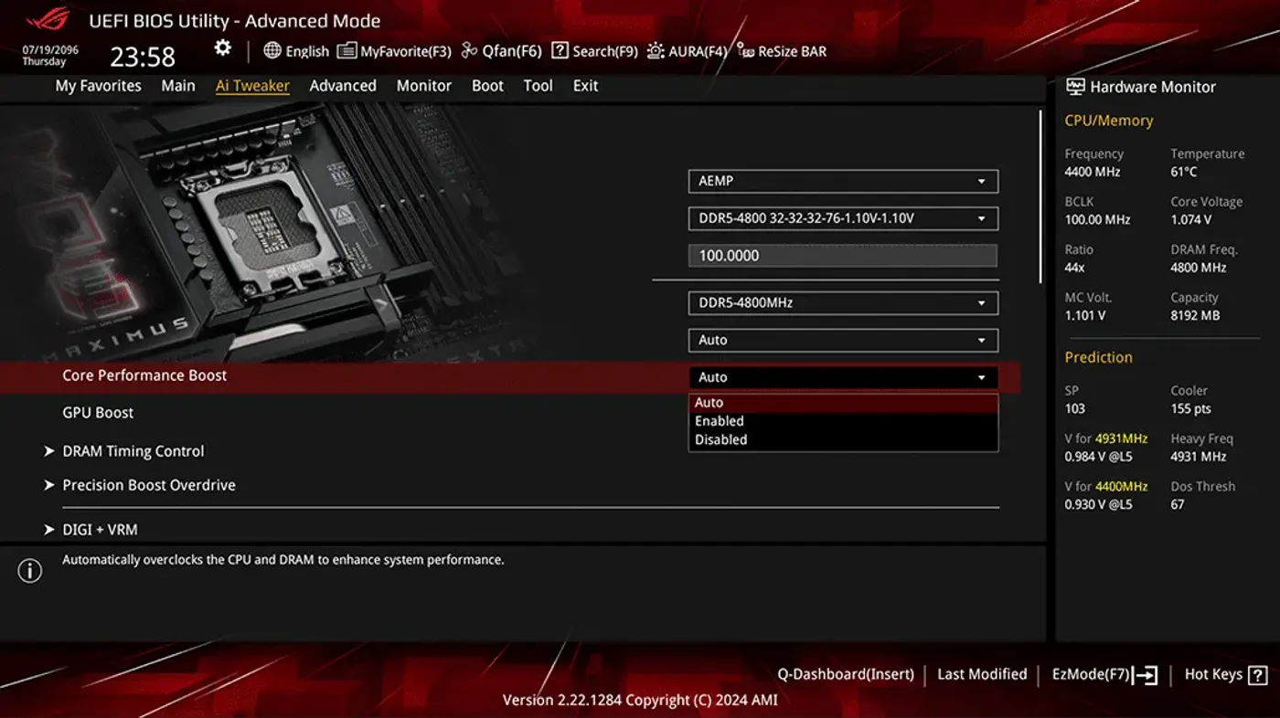 ROG Maximus Z890 Extreme topview