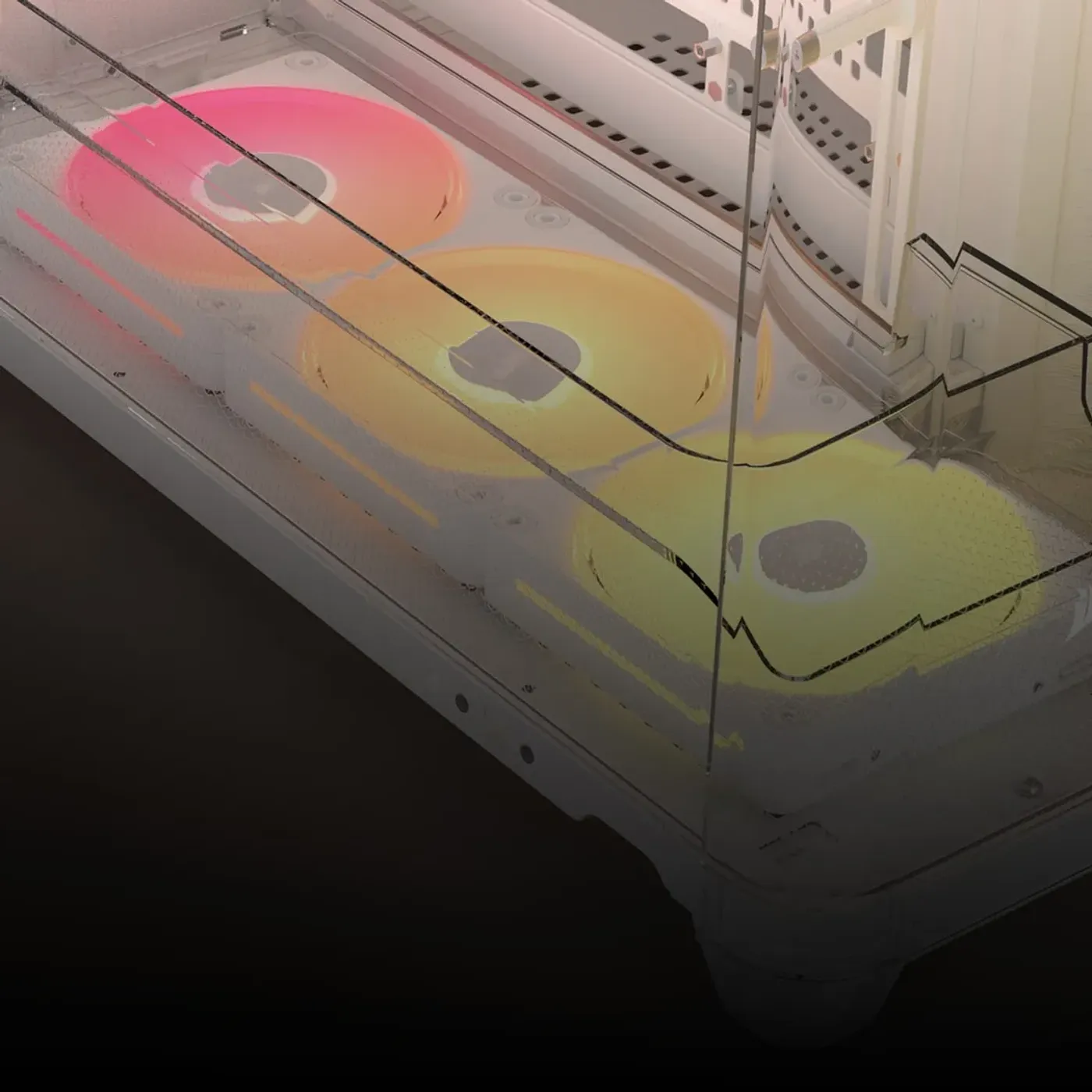 Reverse-rotor iCUE LINK LX-R RGB fans with unobstructed lighting