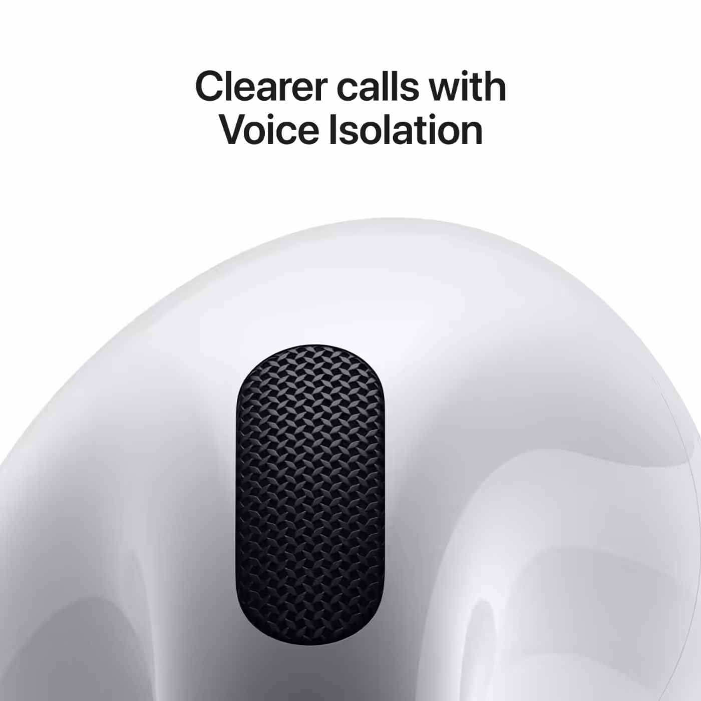 AirPods 4 using Voice Isolation for clearer calls
