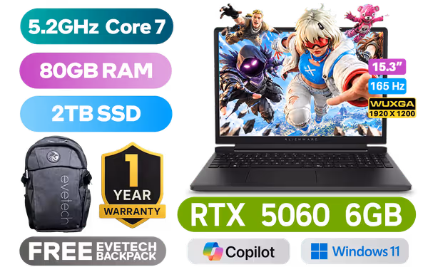 Alienware 15 DA15260 80GB/2TB RTX 5060 - image 1 Alienware 15 DA15260 80GB/2TB RTX 5060 - image 1
