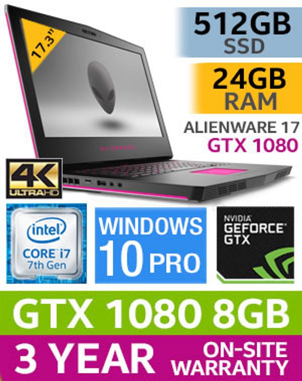 Alienware 17 1080 4K Gaming Laptop With 512GB SSD And 24GB RAM | Evetech