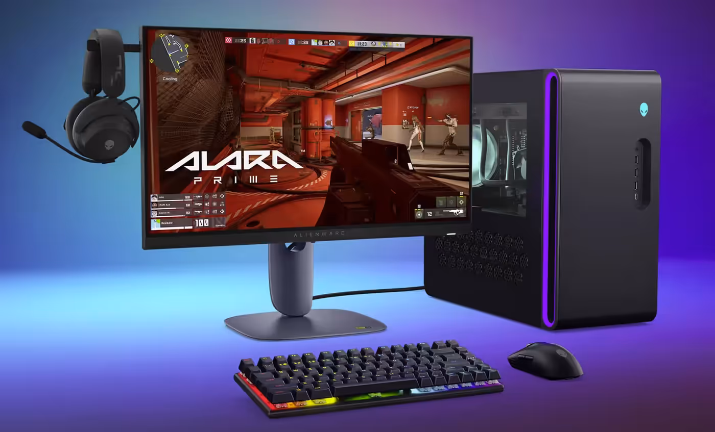 Alienware monitor with Fast IPS panel for consistent viewing