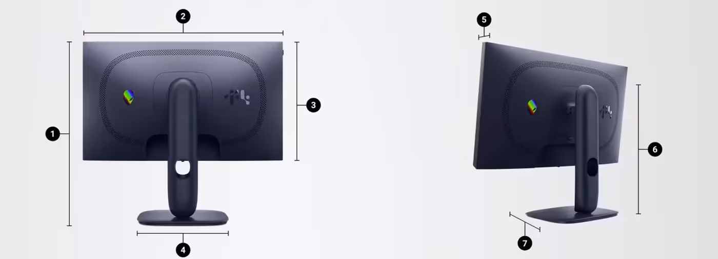 Alienware monitor showing HDMI DisplayPort and USB connectivity