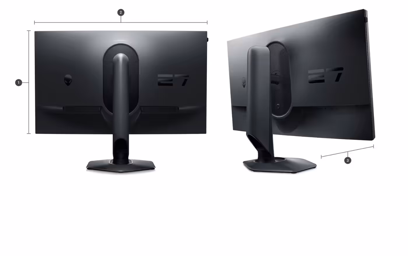 Measurements of Alienware AW2724HF Gaming Monitor