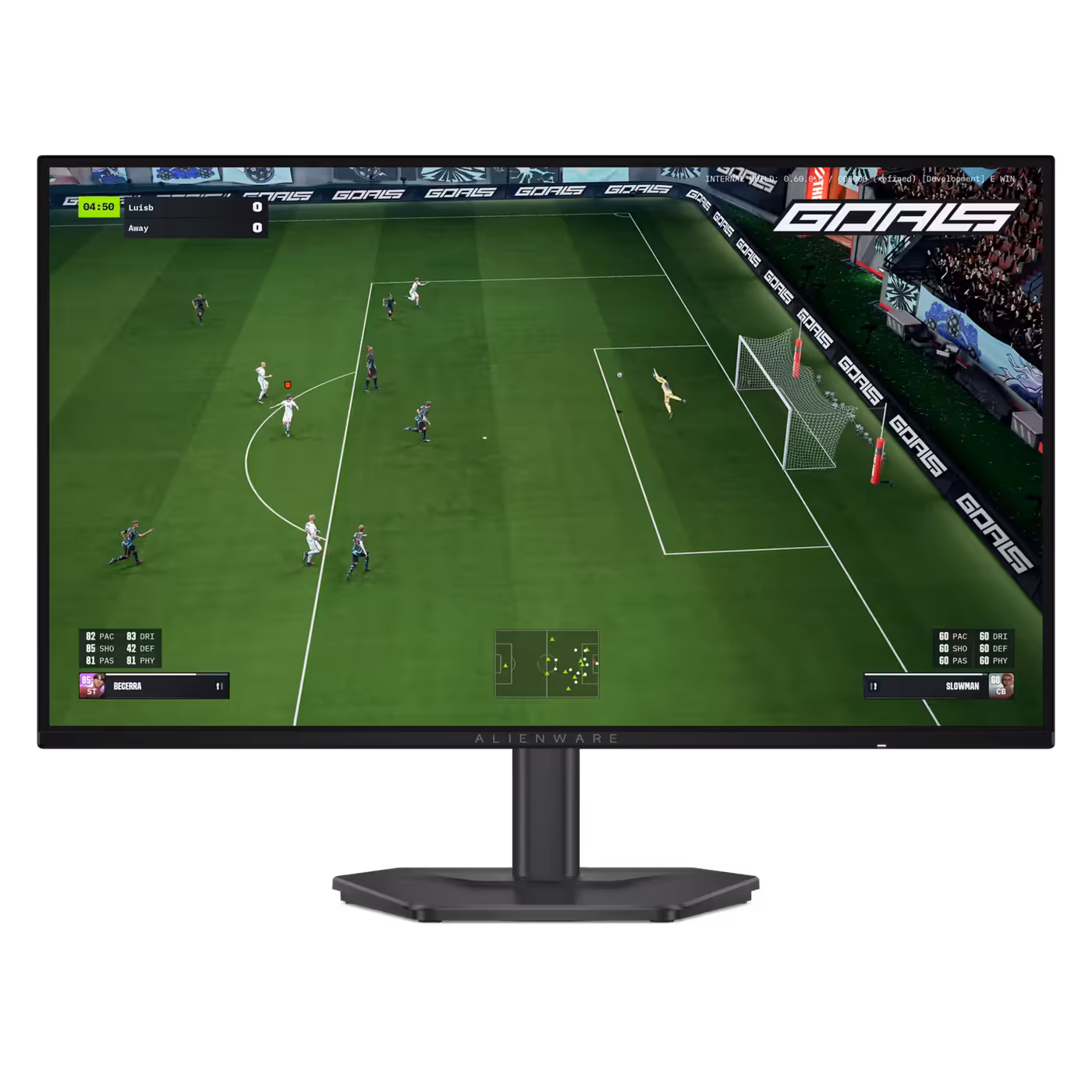 Alienware AW2726DL front view with game on screen