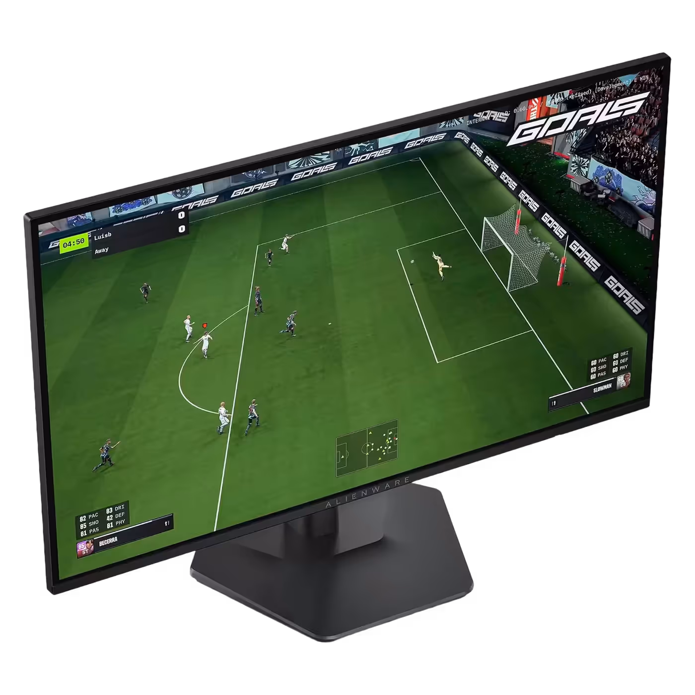 Alienware AW2726DL three-quarter view, left side