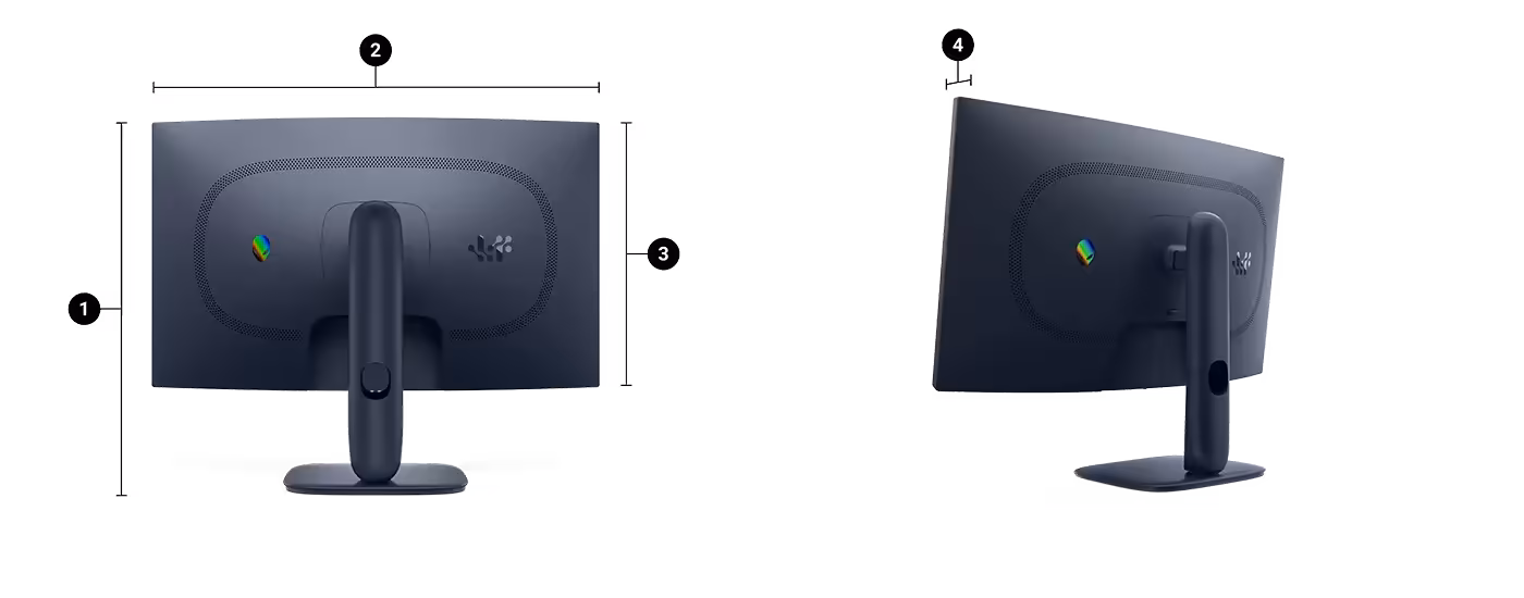 Alienware monitor desktop port view