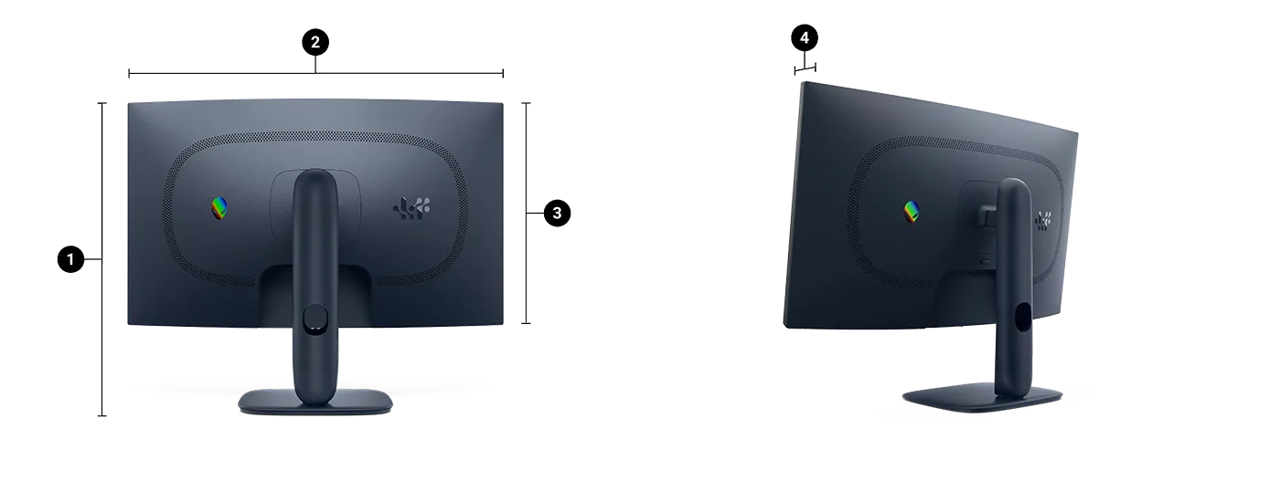 Alienware monitor desktop port view