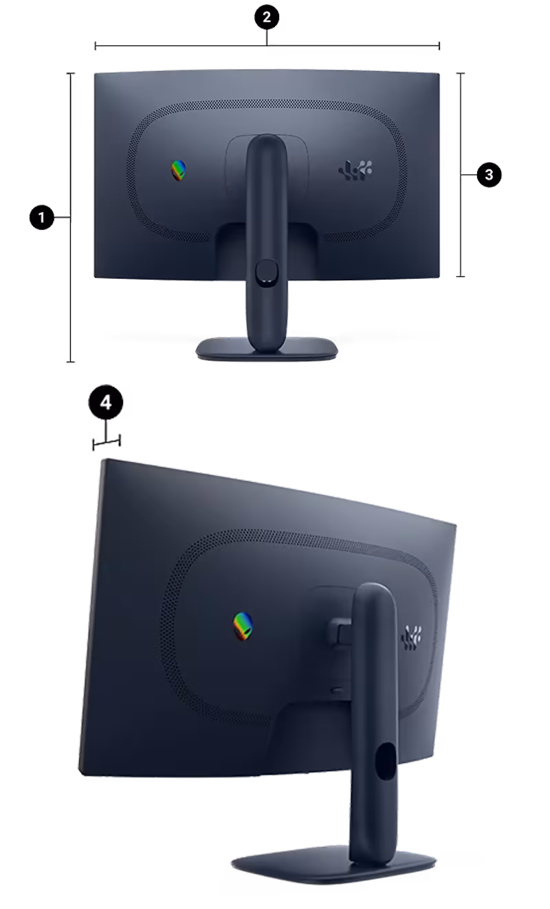 Alienware monitor mobile port view