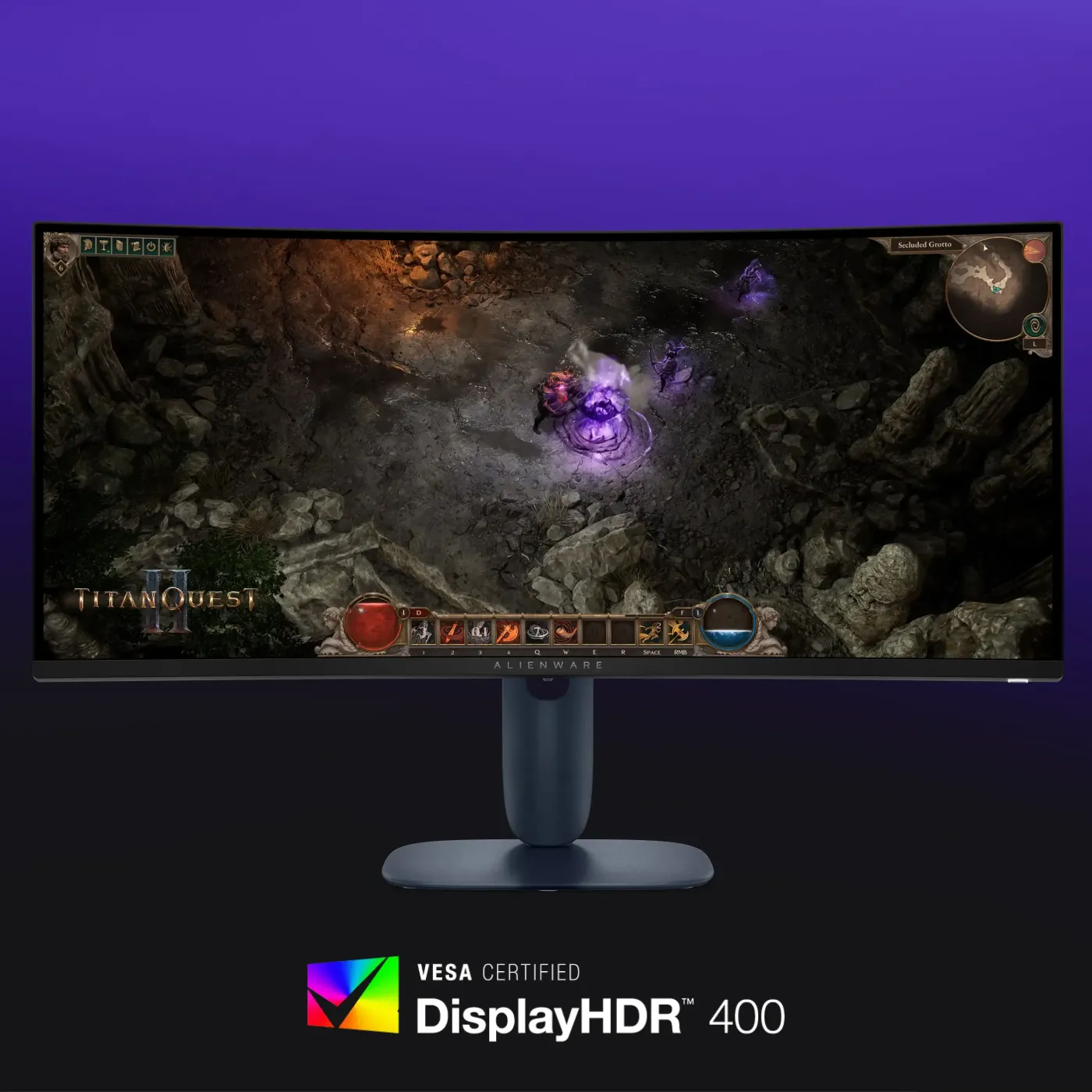 Alienware AW3425DWM screen showcasing stunning color accuracy and HDR visuals