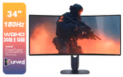 Alienware AW3425DWM 34in Curved Gaming Monitor, 180Hz - image 1