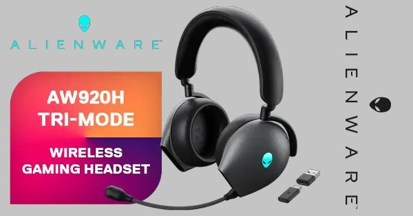 Alienware ワイヤレス　ヘッドセット　AW920H Alienware AW920H Tri-Mode Wireless Gaming Headset - Lunar Light