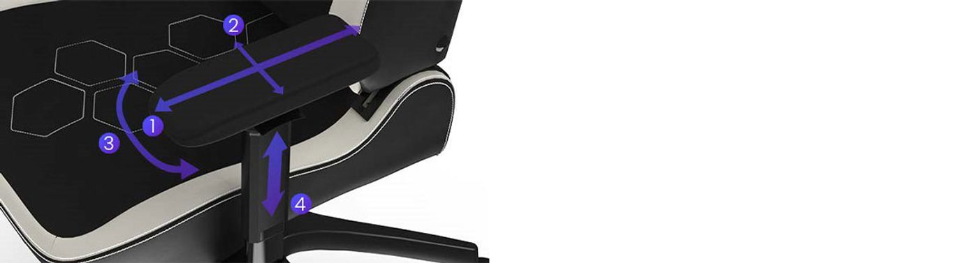 4D armrest on the Vertagear Alienware S5800 shown from above