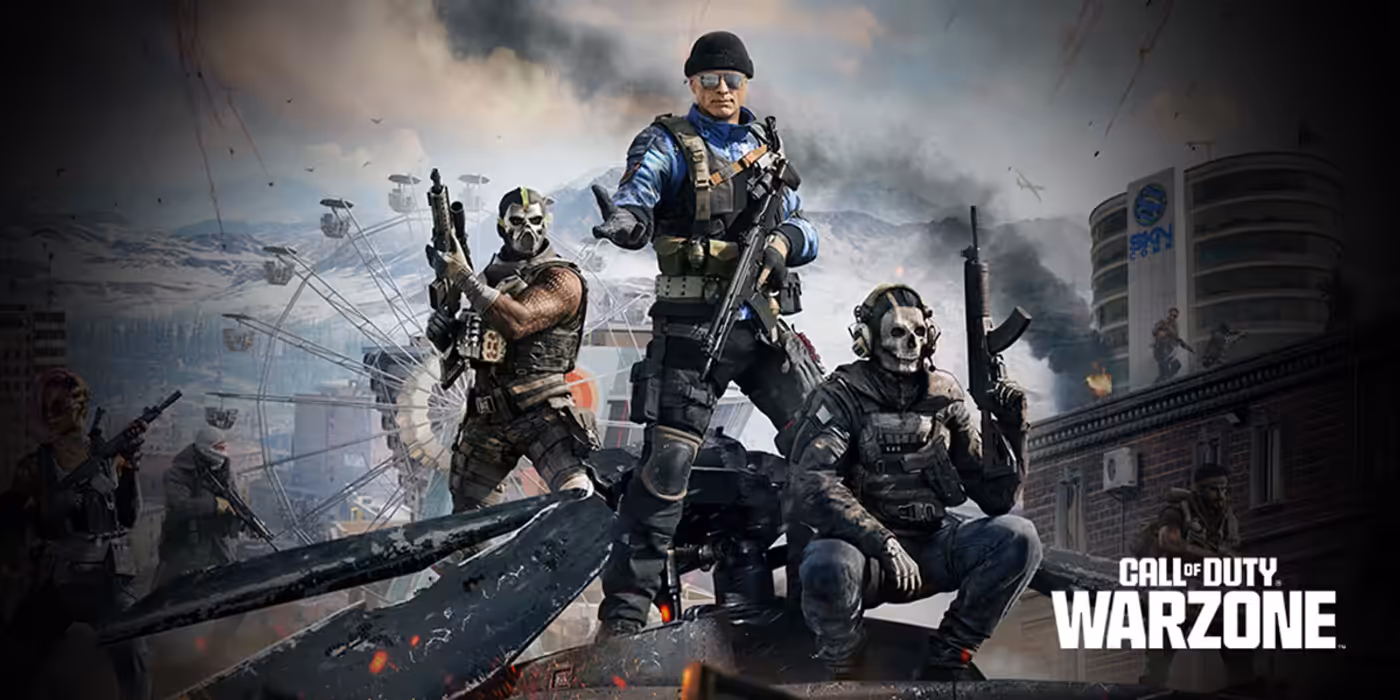 Call of Duty Warzone banner highlighting high-performance gaming visuals
