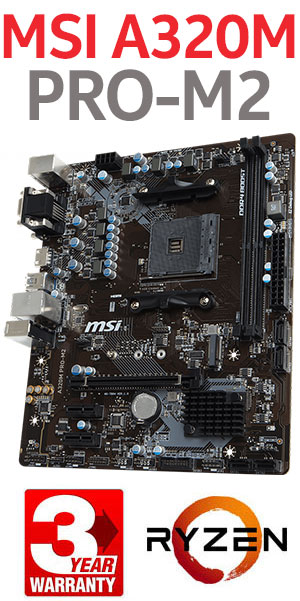MSI A320M PRO-M2 AMD Ryzen Motherboard
