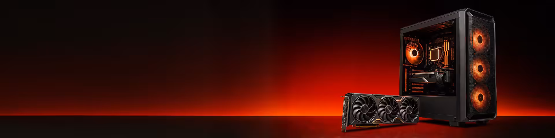 AMD Radeon gaming PC with an RX graphics card fitted