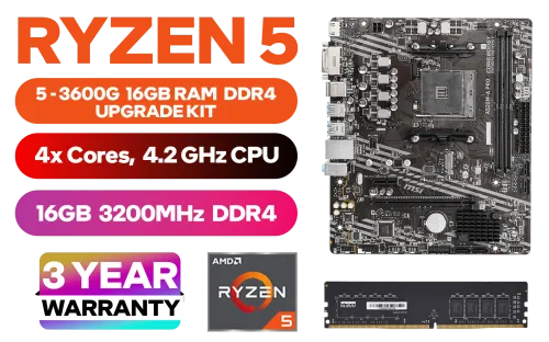 AMD RYZEN 5 3400G A520M A 16GB DDR4 Upgrade Kit - Image 1