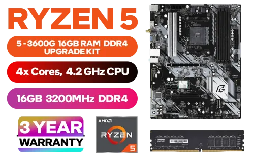 AMD RYZEN 5 3400G Phantom Gaming B550 16GB DDR4 Upgrade Kit - Image 1