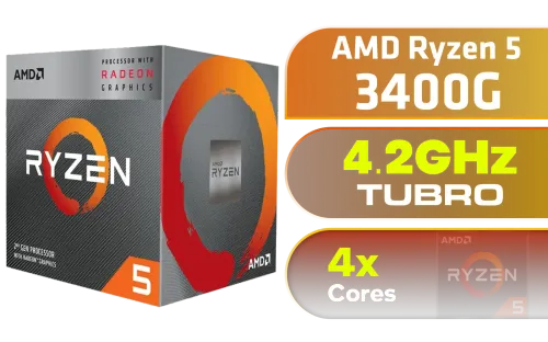 AMD Ryzen 5 3400G Processor with Radeon Vega 11 Graphics Processor - Image 1