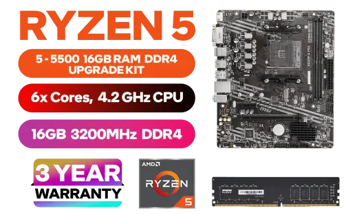 amd-ryzen-5-5500-upgrade-kit-msi-a520m-a-pro-16gb - Image 1
