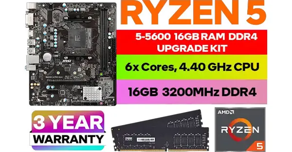AMD RYZEN 5600 B450M A PRO MAX Upgrade Kit 16GB 3200MHz