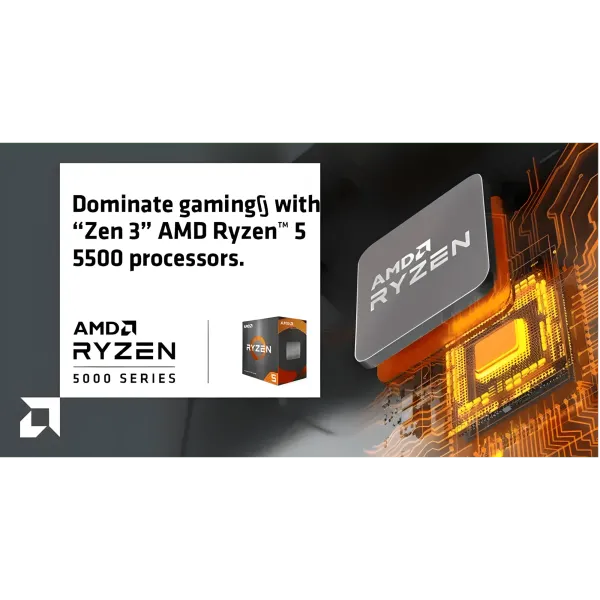 AMD Ryzen 5 5500 6-Core 3.6GHz (4.2GHz) Desktop CPU | Evetech