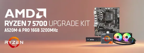 AMD RYZEN 7 5700 A520M-A PRO 16GB 3200MHz Upgrade Kit