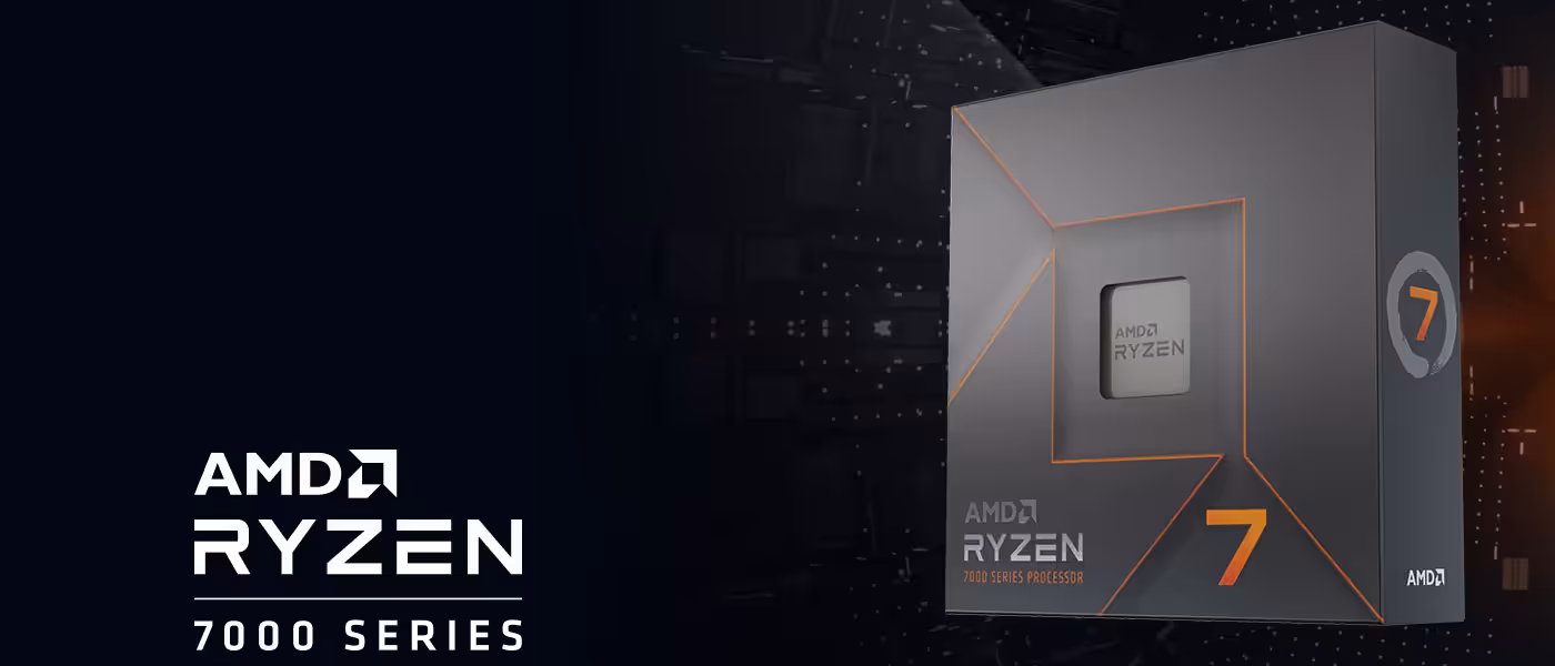 Advanced AMD Ryzen 7000 Series processor featuring powerful Zen 4 architecture for gaming