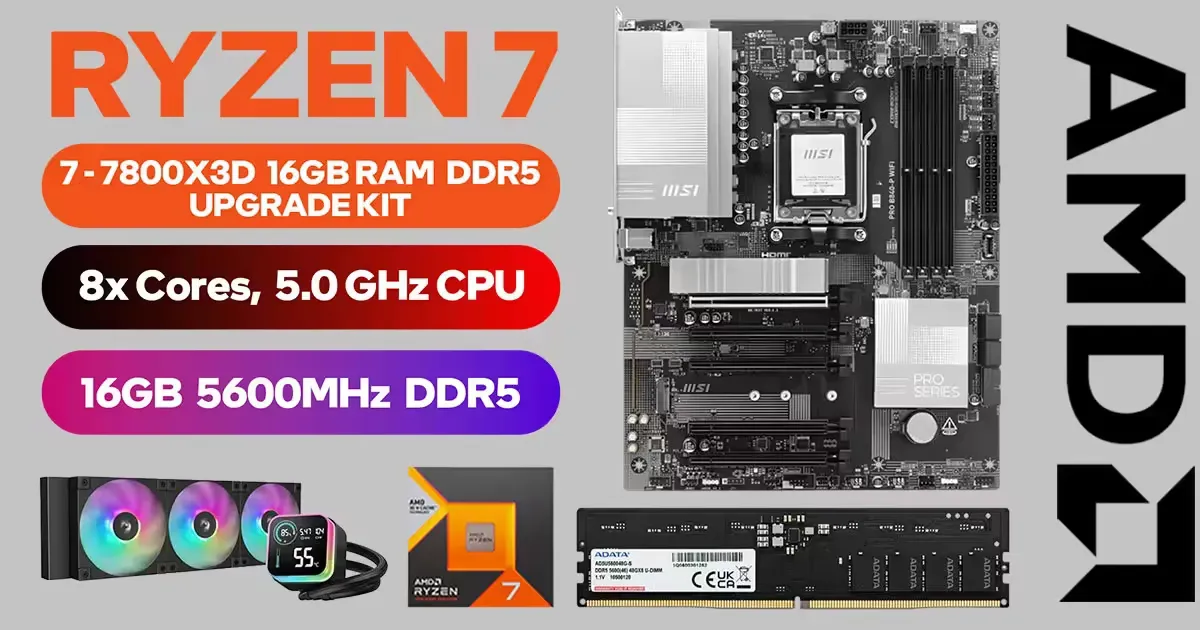 AMD Ryzen 7 7800X3D Pro Upgrade Kit + MSI PRO B840-P WiFi | Evetech