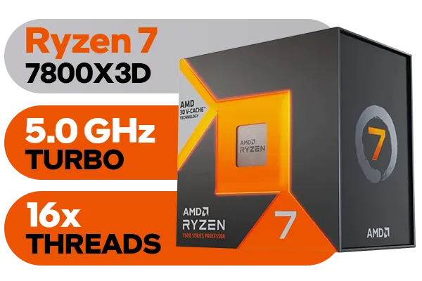 RYZEN 7 7800X3D + RTX 5060 Ti Gaming PC | DDR5 | Evetech