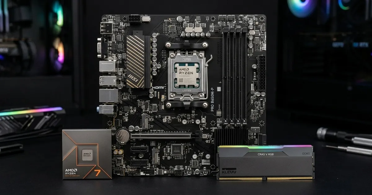 Ryzen7 8700F B650M メモリ32GB セット AMD Ryzen 7 8700F Kit — MSI B650M, 32GB DDR5-7200 | Evetech