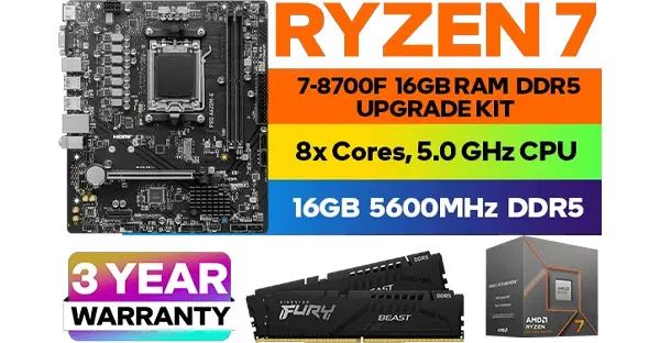 AMD Ryzen 7 8700F Pro B650M B Upgrade Kit - 16GB DDR5 5600MHz