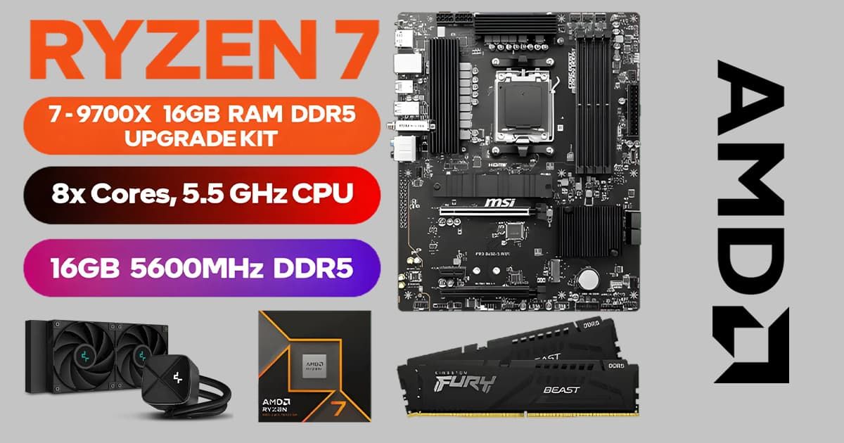 AMD Ryzen 7 9700X PRO Upgrade Kit with B650-S & 16GB DDR5 5600MHz