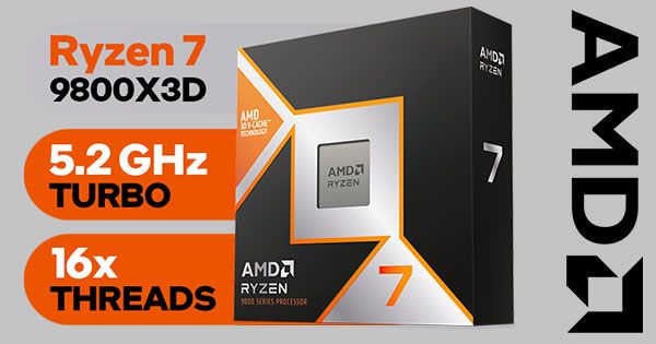 AMD Ryzen 7 9800X3D 8-Core AM5 Desktop Processor
