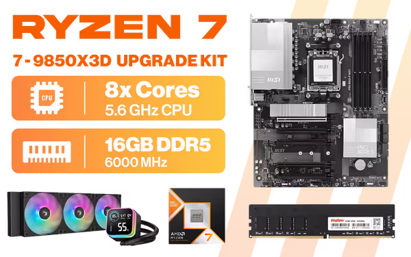 AMD Ryzen 7 9850X3D Pro Upgrade Kit with WiFi - image 1 AMD Ryzen 7 9850X3D Pro Upgrade Kit with WiFi - image 1