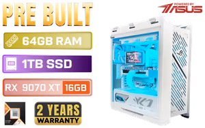 amd-ryzen-7-9850x3d-rx-9070xt-gaming-pc-white - Image 1