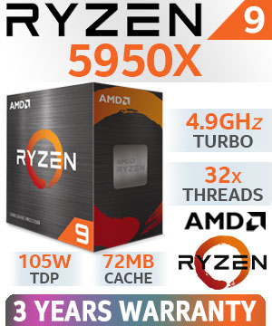 RYZEN 9 5950X Prime X570-P 16GB RGB 4000MHz Upgrade Kit | Evetech