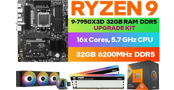 CPU 7950X3D B650-E WIFI SK Hynix DDR5 64GB AMD RYZEN 9 7950X3D PRO B650-S WiFi 32GB RGB DDR5 6200MHz Upgrade