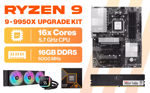 MSI PRO B840-P WiFi Ryzen 9 9950X PRO Upgrade Kit - image 1 MSI PRO B840-P WiFi Ryzen 9 9950X PRO Upgrade Kit - image 1