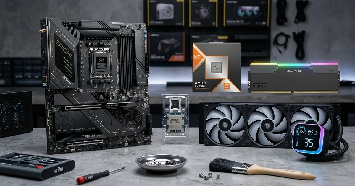 AMD Ryzen 9 9950X3D X870E Taichi WiFi Upgrade Kit | Evetech