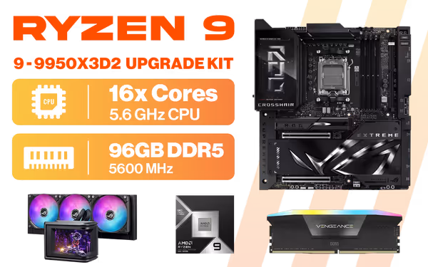 AMD Ryzen 9 9950X3D2 X870E Upgrade Kit + 96GB DDR5 - image 1 AMD Ryzen 9 9950X3D2 X870E Upgrade Kit + 96GB DDR5 - image 1