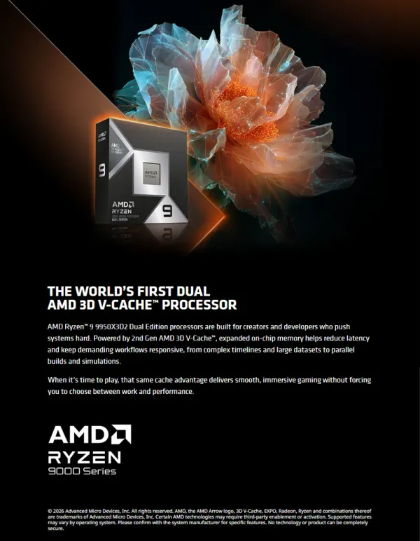 AMD Ryzen 9 9950X3D2 — High-End CPU for Gaming | Evetech