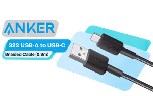 Anker 322 USB-A to USB-C Braided Cable 0.9m - image 1